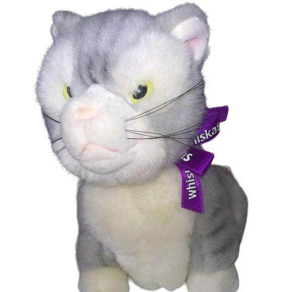 Gund Toys Vtg Gund Marvin Kal Kan Whiskas Cat Stuffed Animal Gray